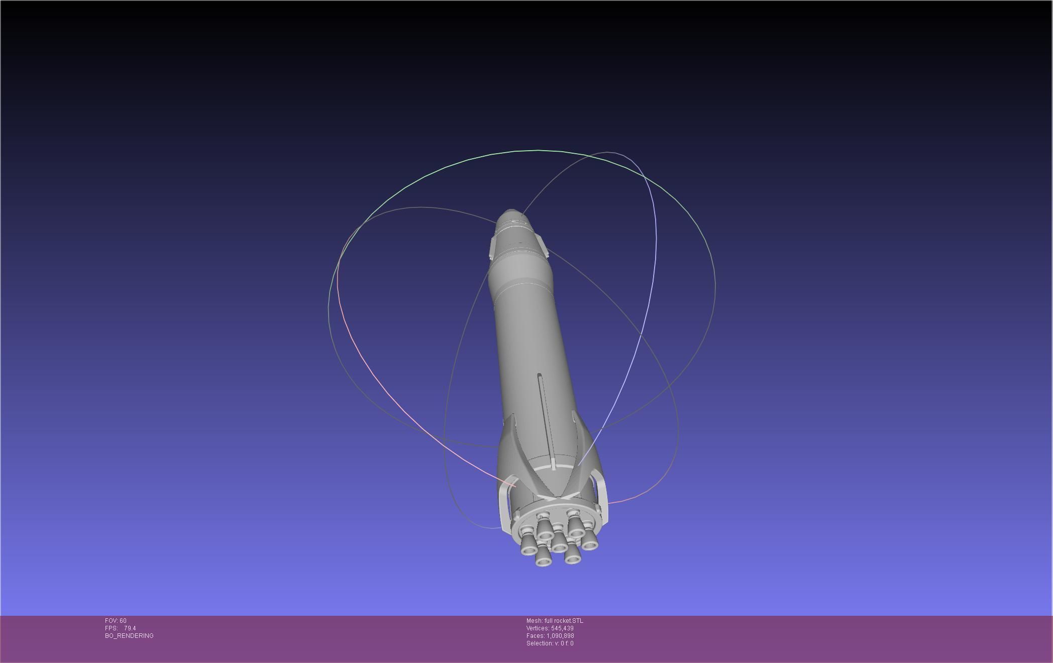 Stoke Space Nova Rocket Miniature 3D print model_22