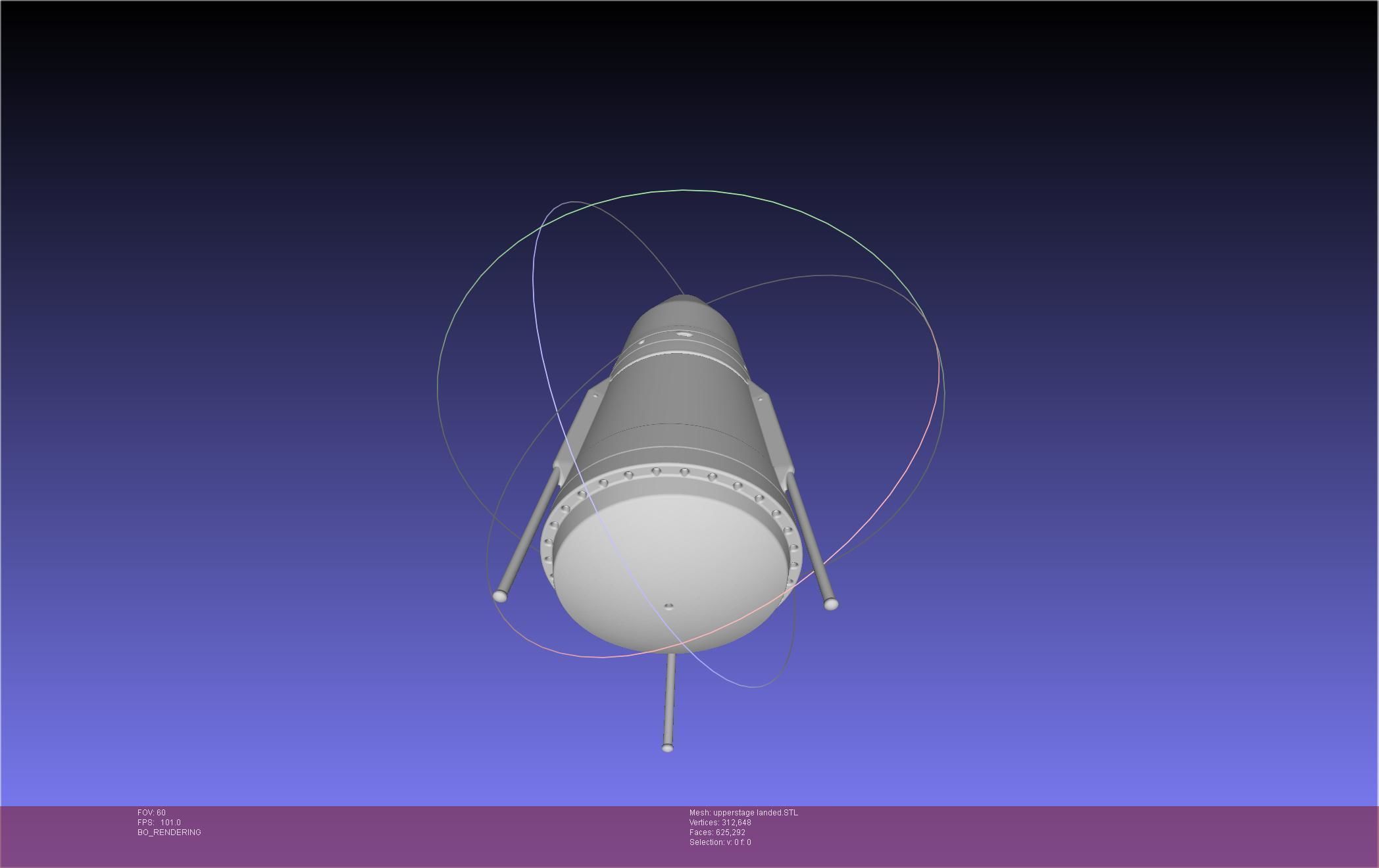 Stoke Space Nova Rocket Miniature 3D print model_96