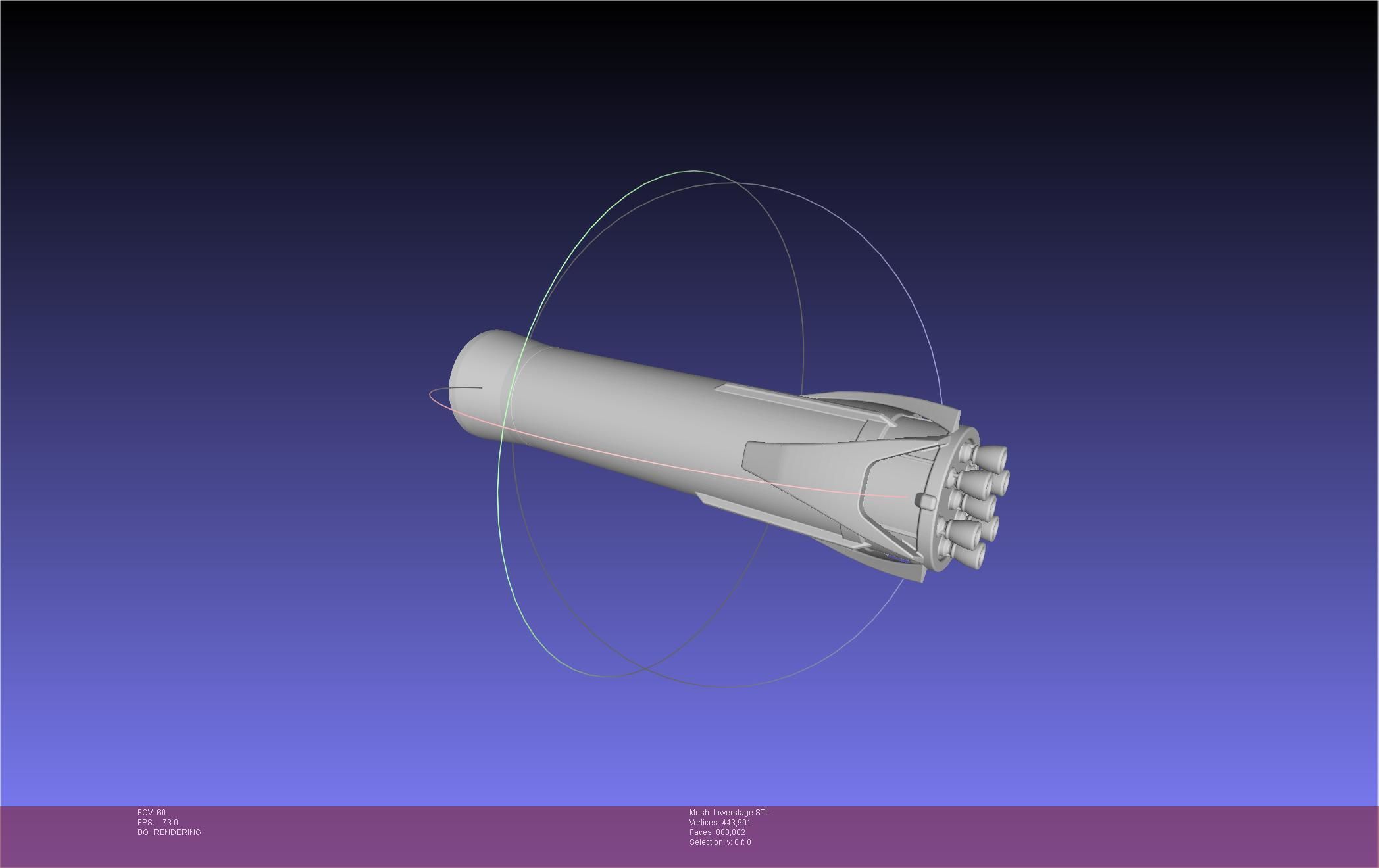 Stoke Space Nova Rocket Miniature 3D print model_65
