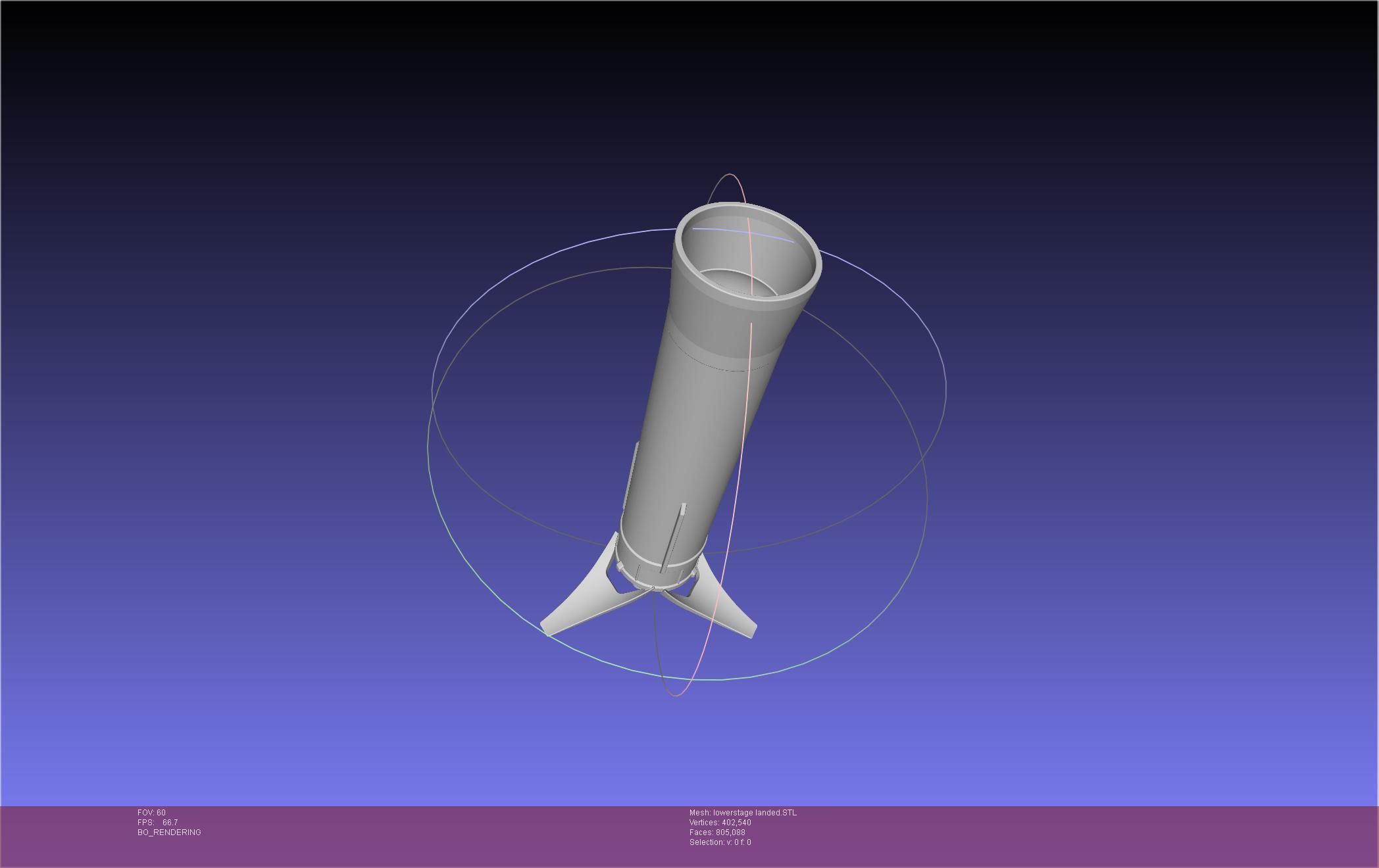 Stoke Space Nova Rocket Miniature 3D print model_39