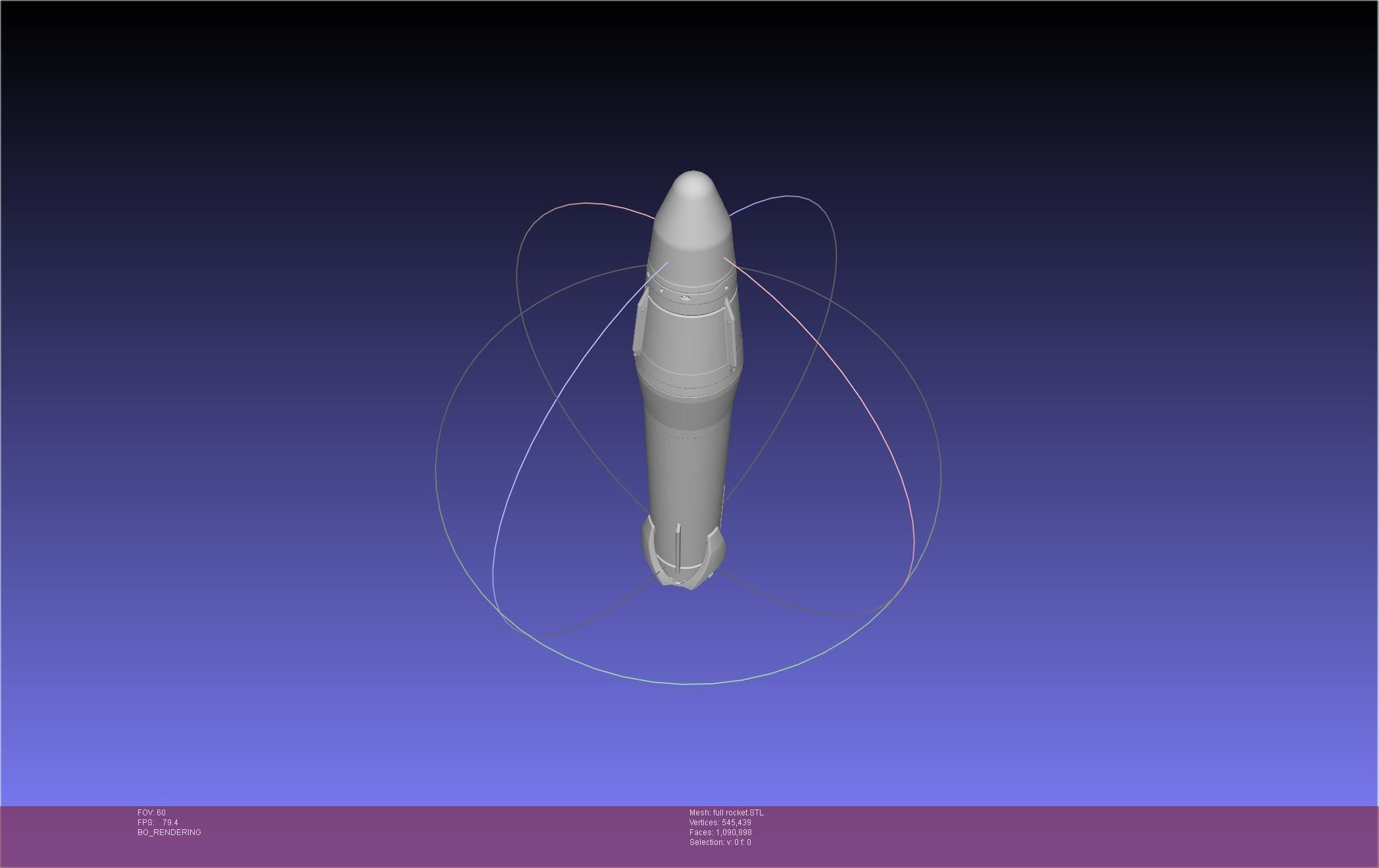 Stoke Space Nova Rocket Miniature 3D print model_11