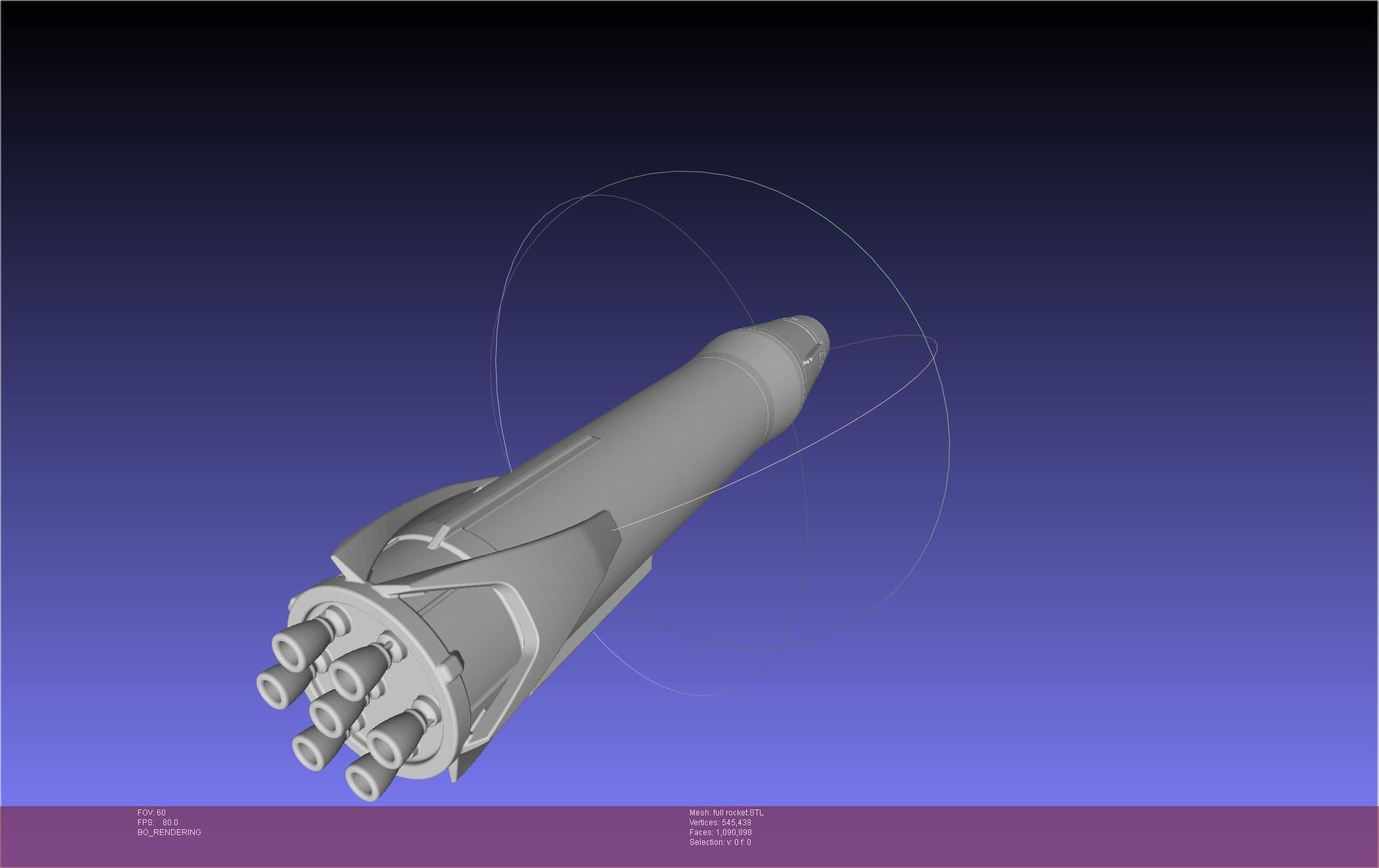 Stoke Space Nova Rocket Miniature 3D print model_28