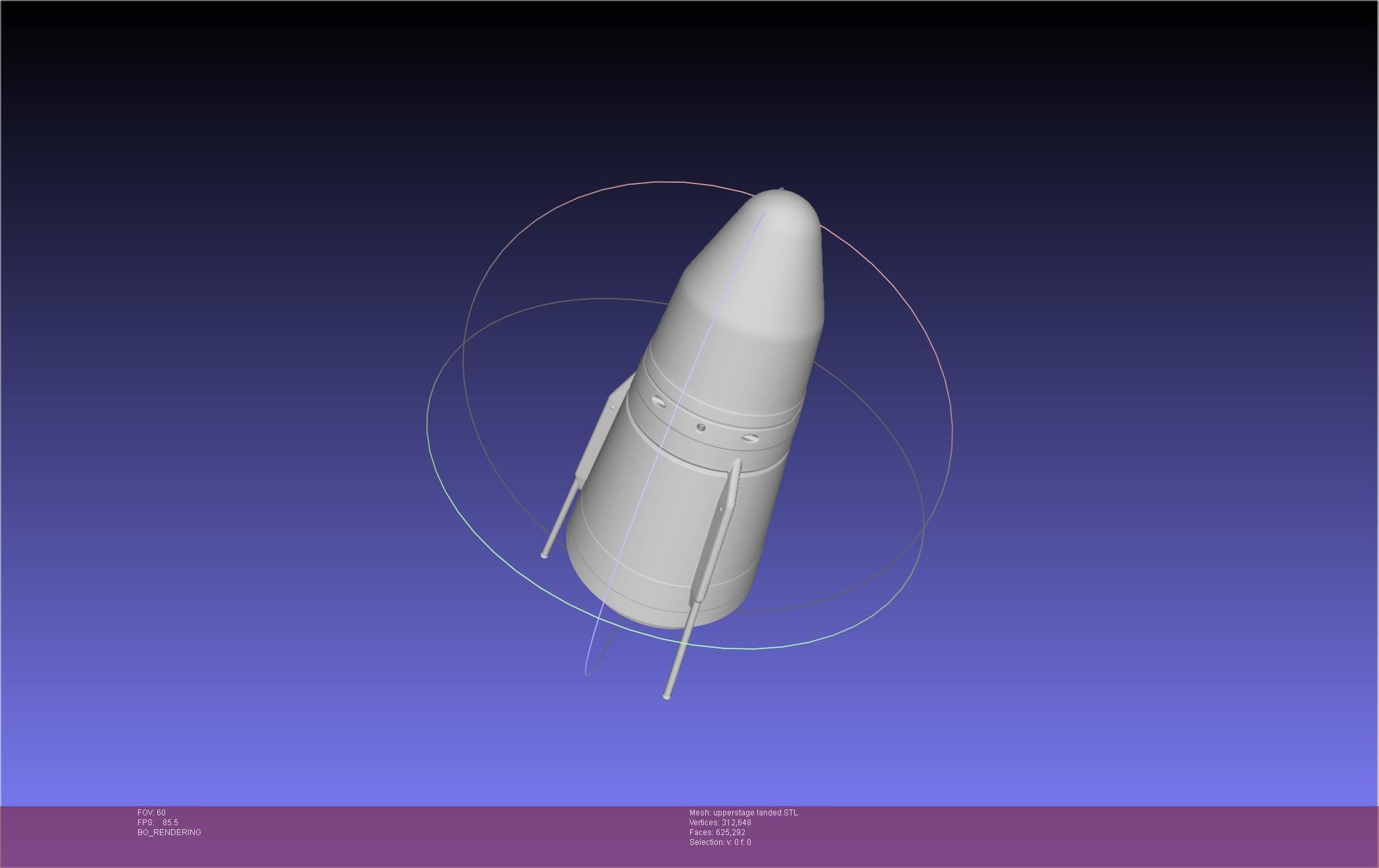 Stoke Space Nova Rocket Miniature 3D print model_78