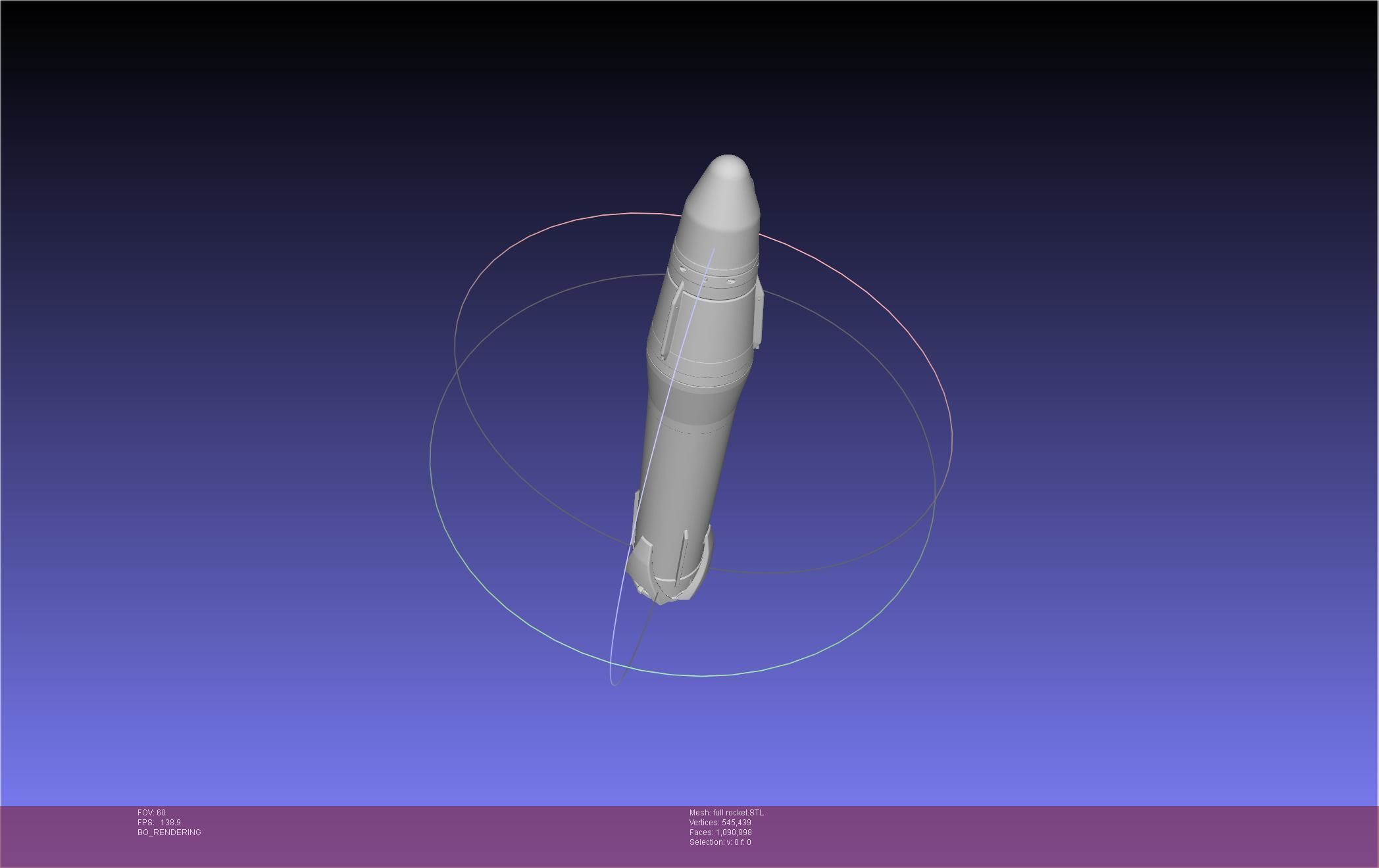 Stoke Space Nova Rocket Miniature 3D print model_16
