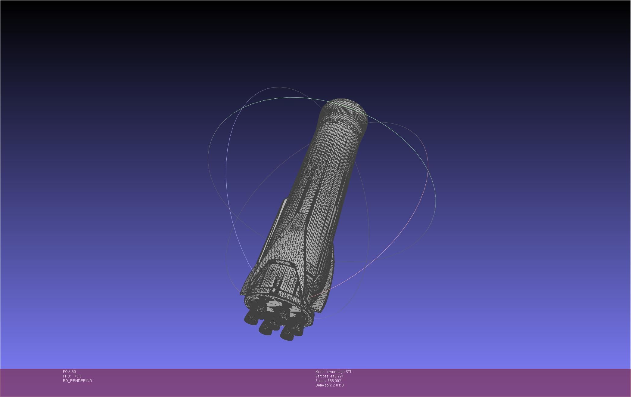 Stoke Space Nova Rocket Miniature 3D print model_67