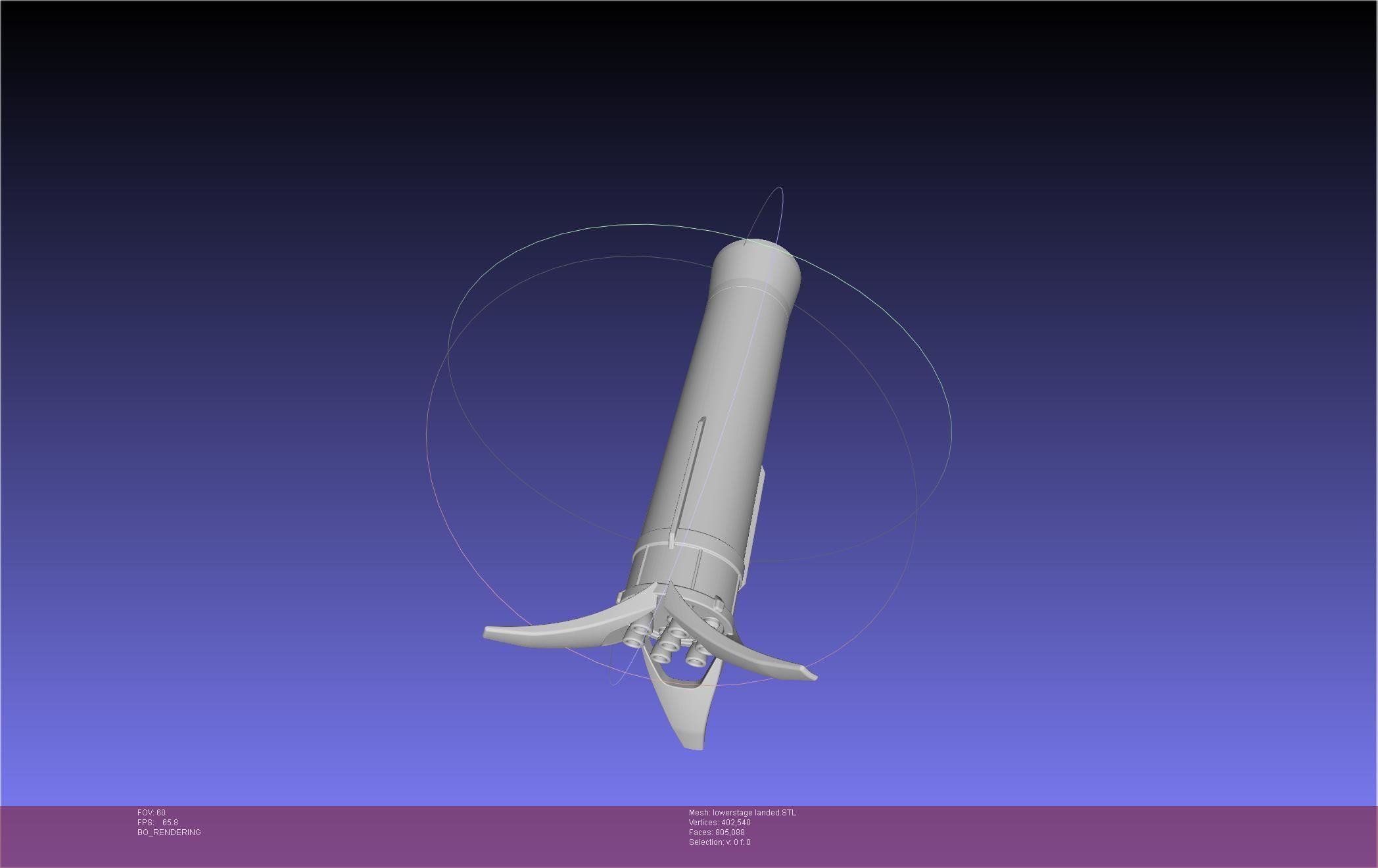 Stoke Space Nova Rocket Miniature 3D print model_46