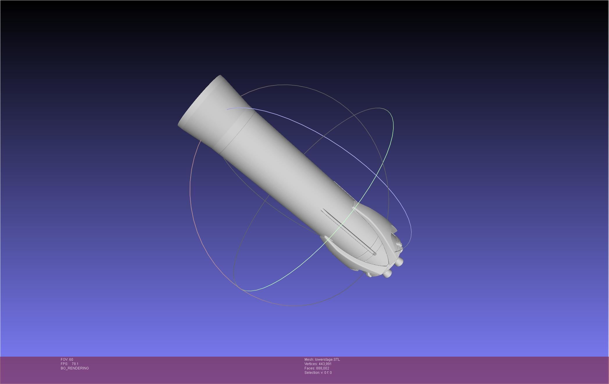 Stoke Space Nova Rocket Miniature 3D print model_64