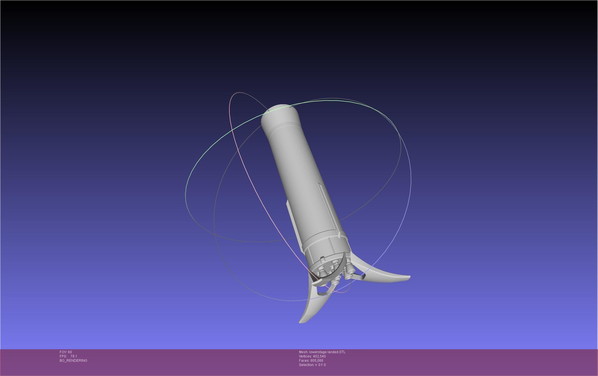 Stoke Space Nova Rocket Miniature 3D print model_52