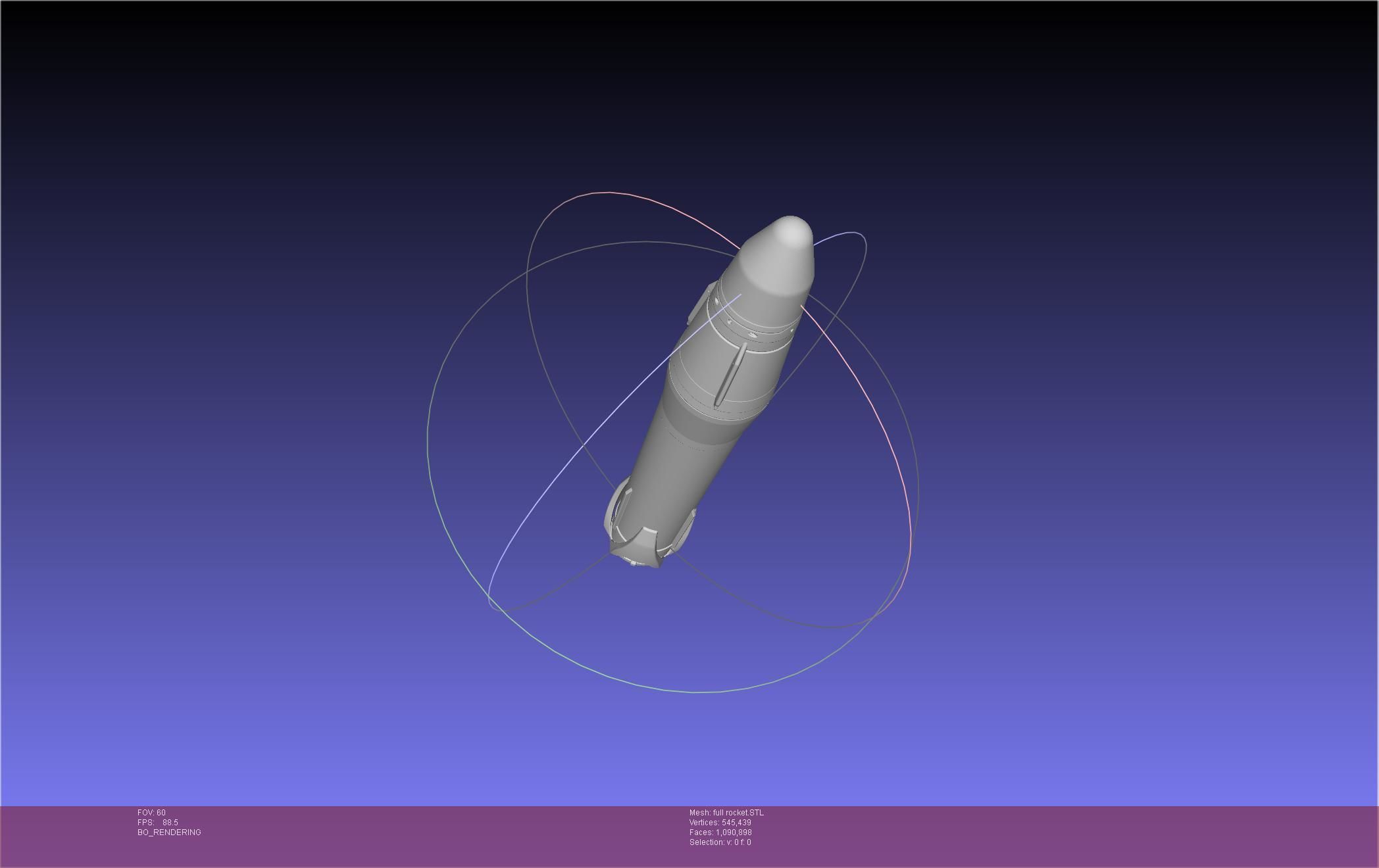 Stoke Space Nova Rocket Miniature 3D print model_15