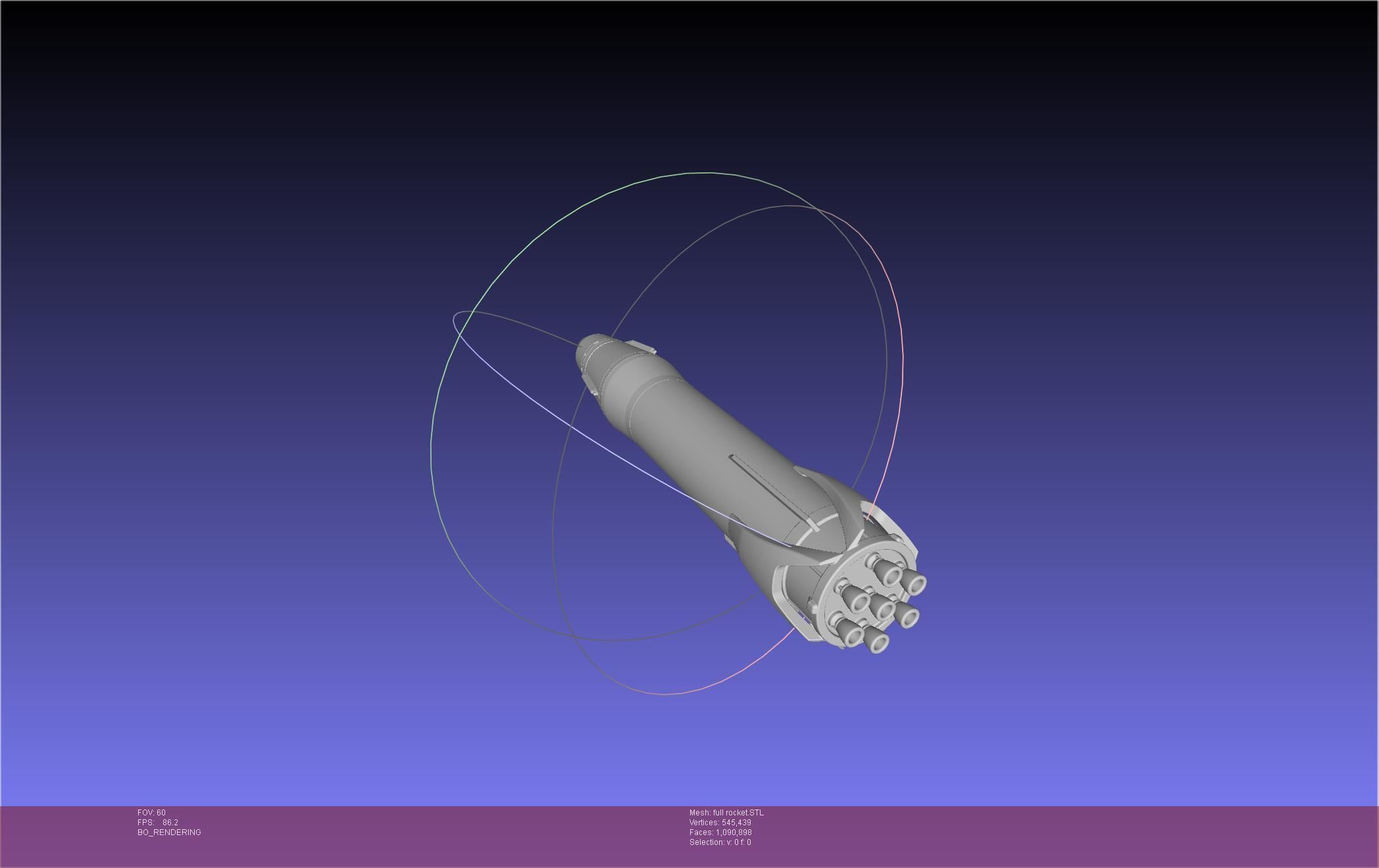 Stoke Space Nova Rocket Miniature 3D print model_26