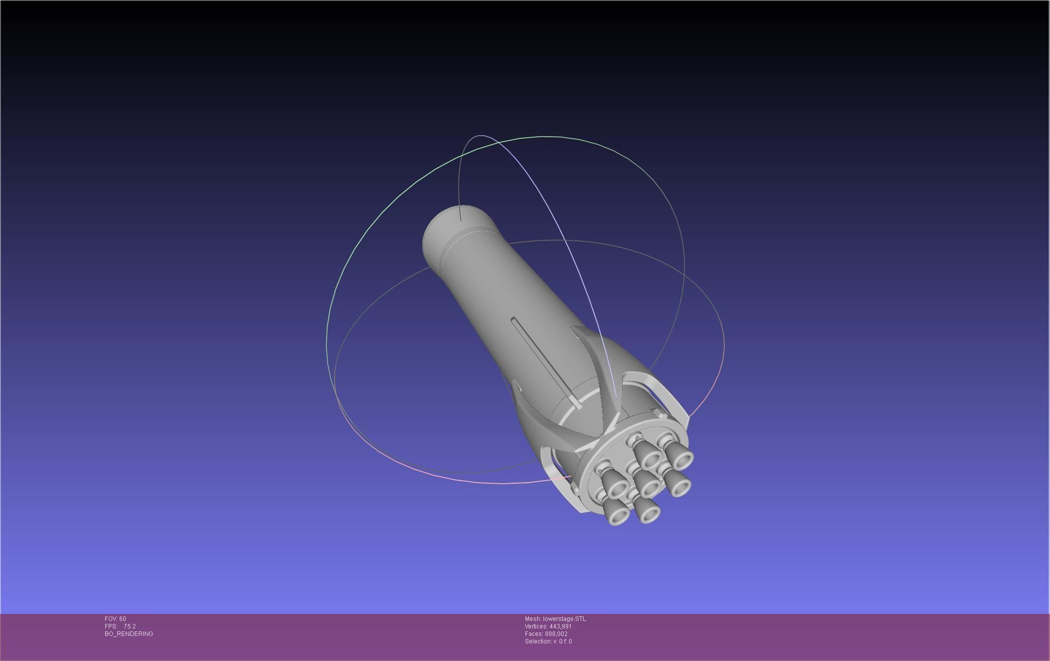 Stoke Space Nova Rocket Miniature 3D print model_63