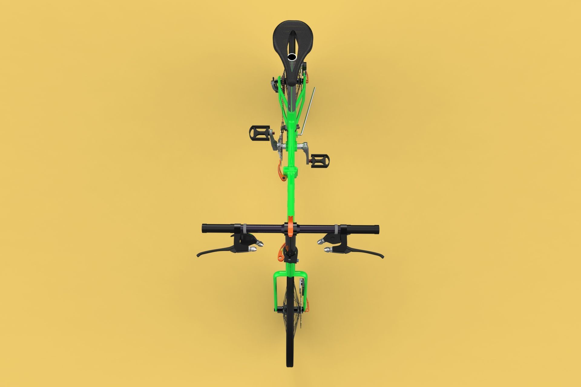 FOLDING BIKE PORTABLE COMPACT FLIP BICYCLE 3D model_14
