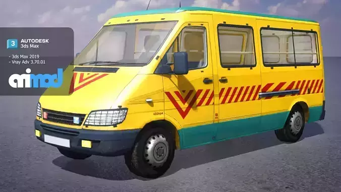 TW School Bus 001 3D model