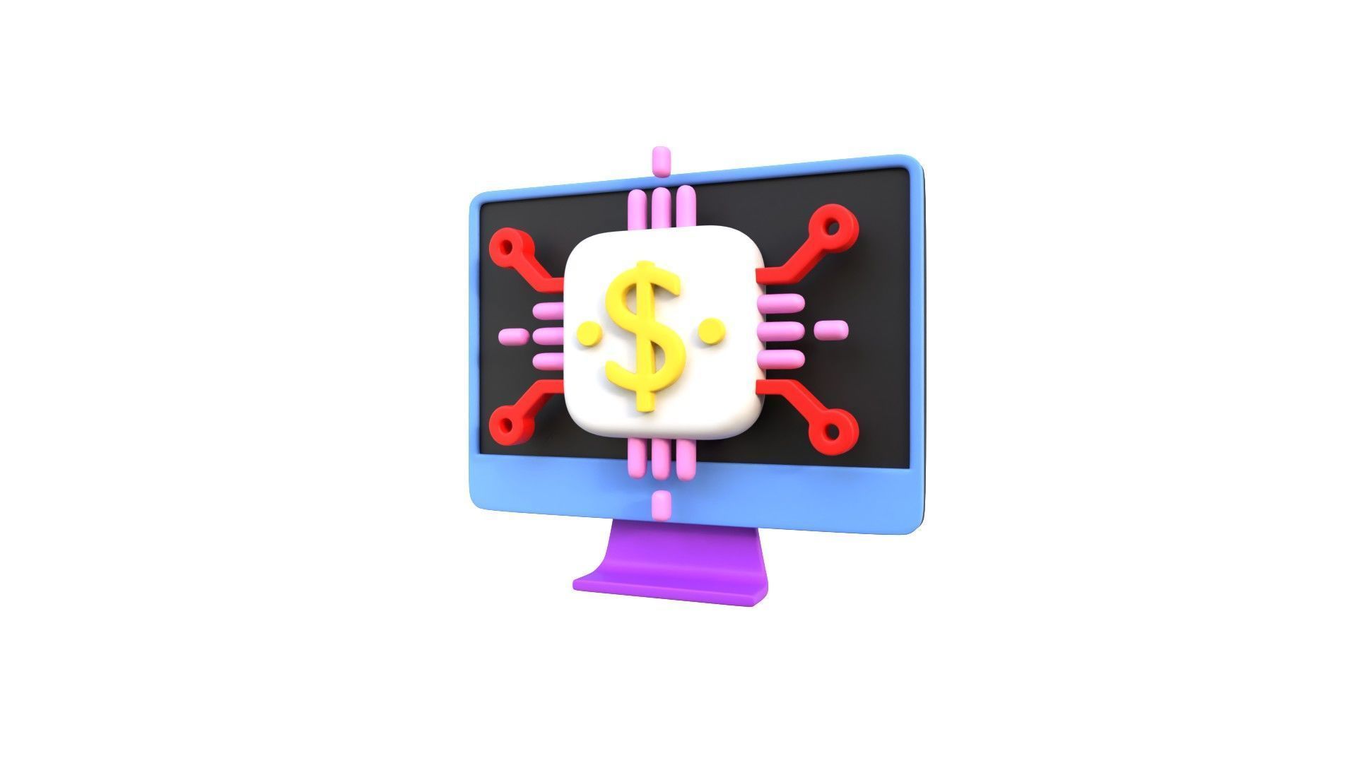 Finance Tech 3D model_1