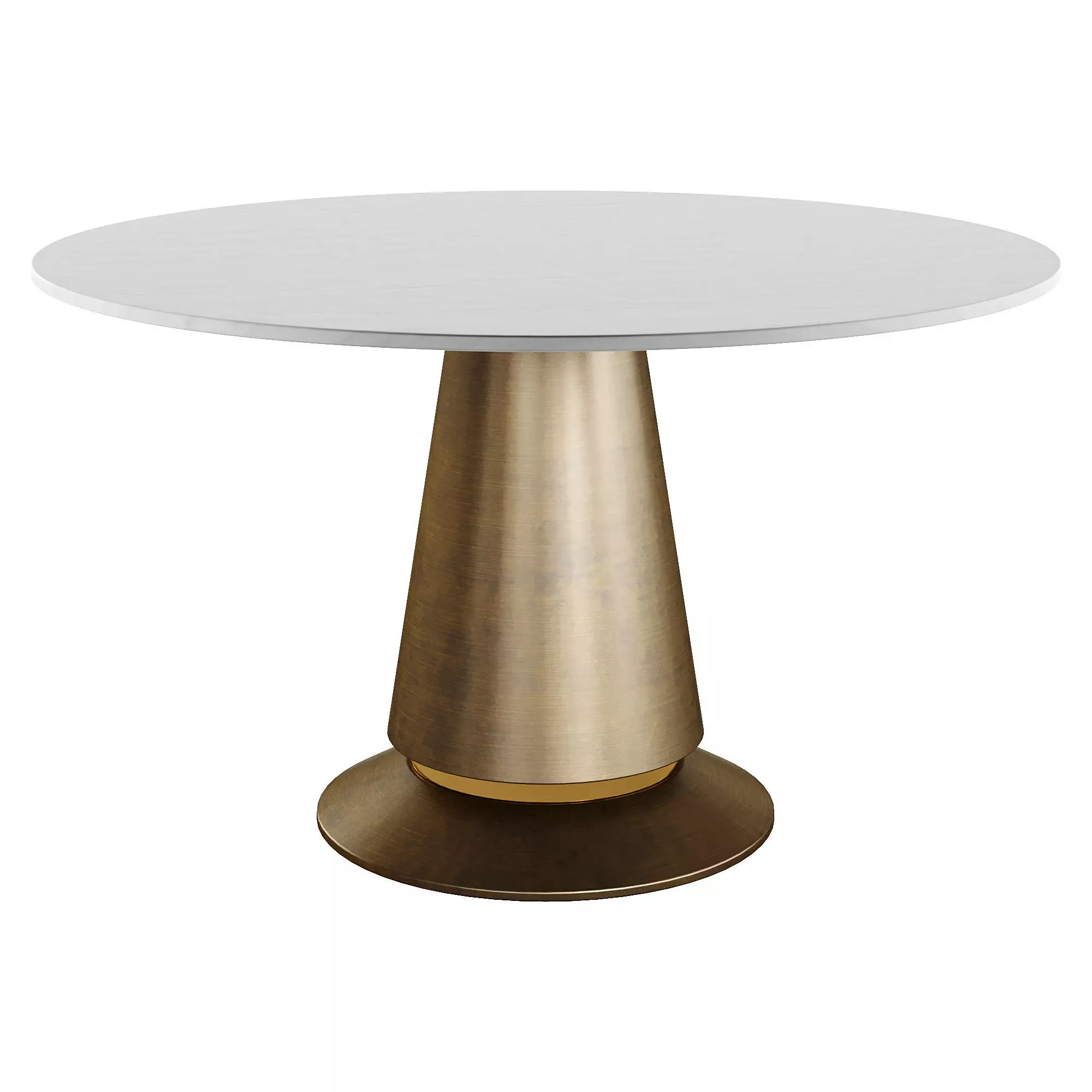 Genoa Bianco Round Accent Table 3D model_0