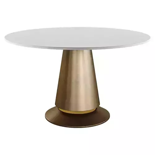 Genoa Bianco Round Accent Table