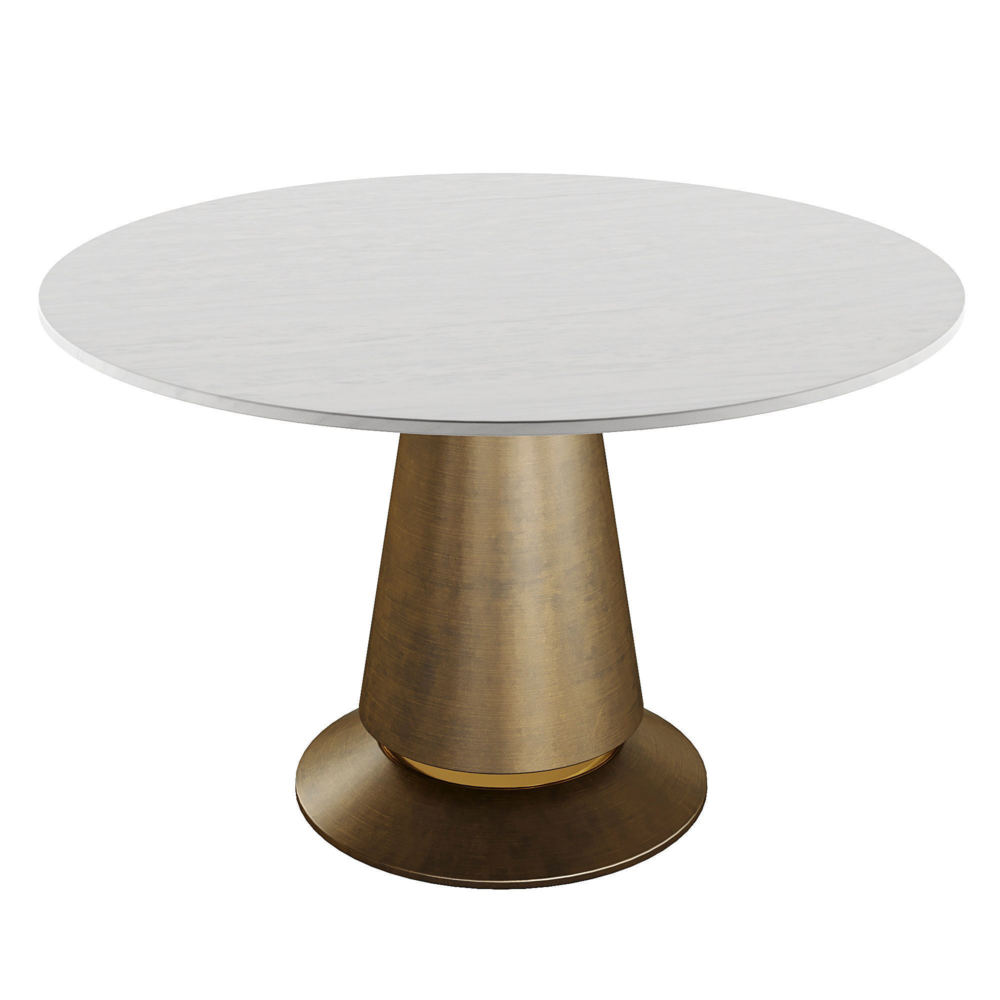 Genoa Bianco Round Accent Table 3D model_2