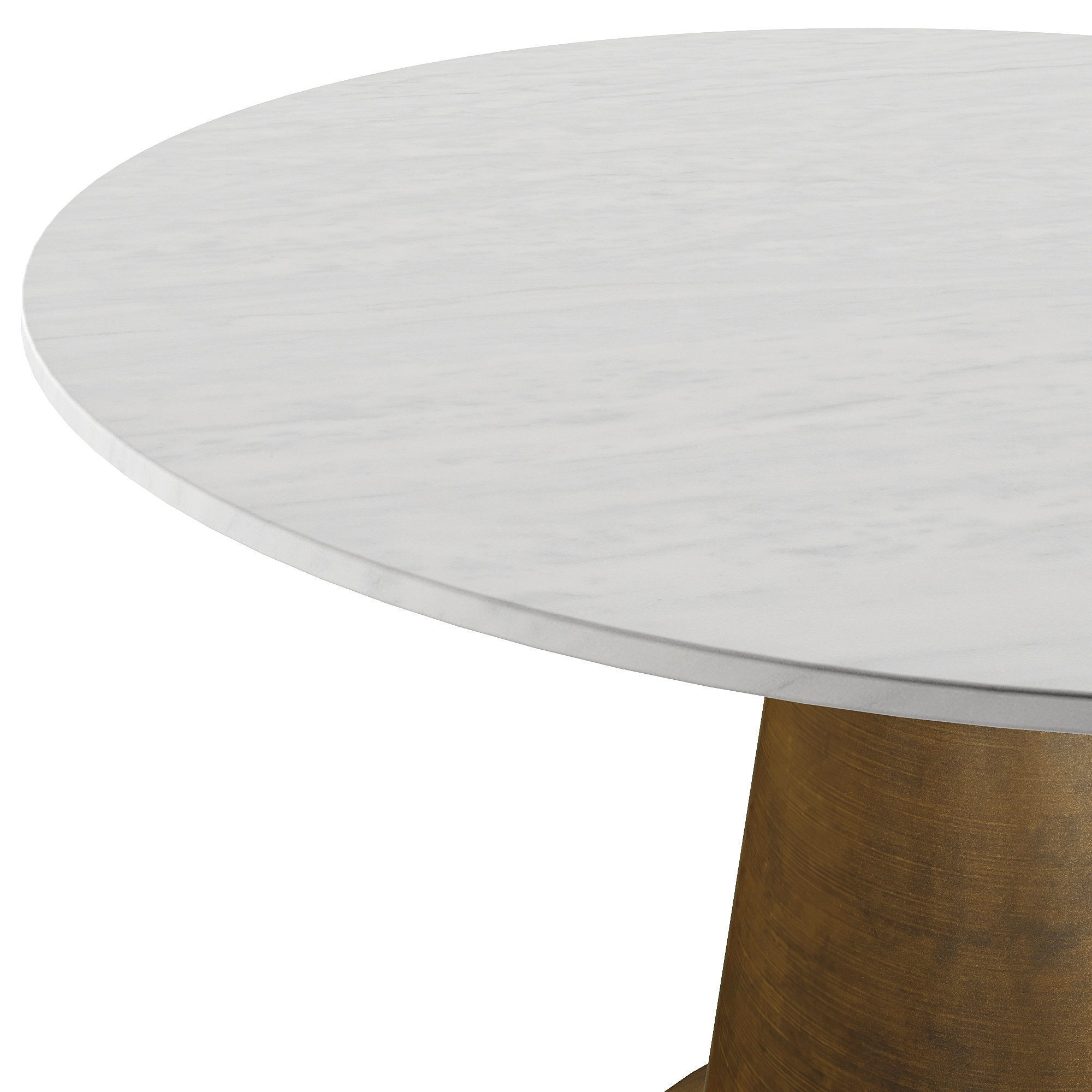 Genoa Bianco Round Accent Table 3D model_1