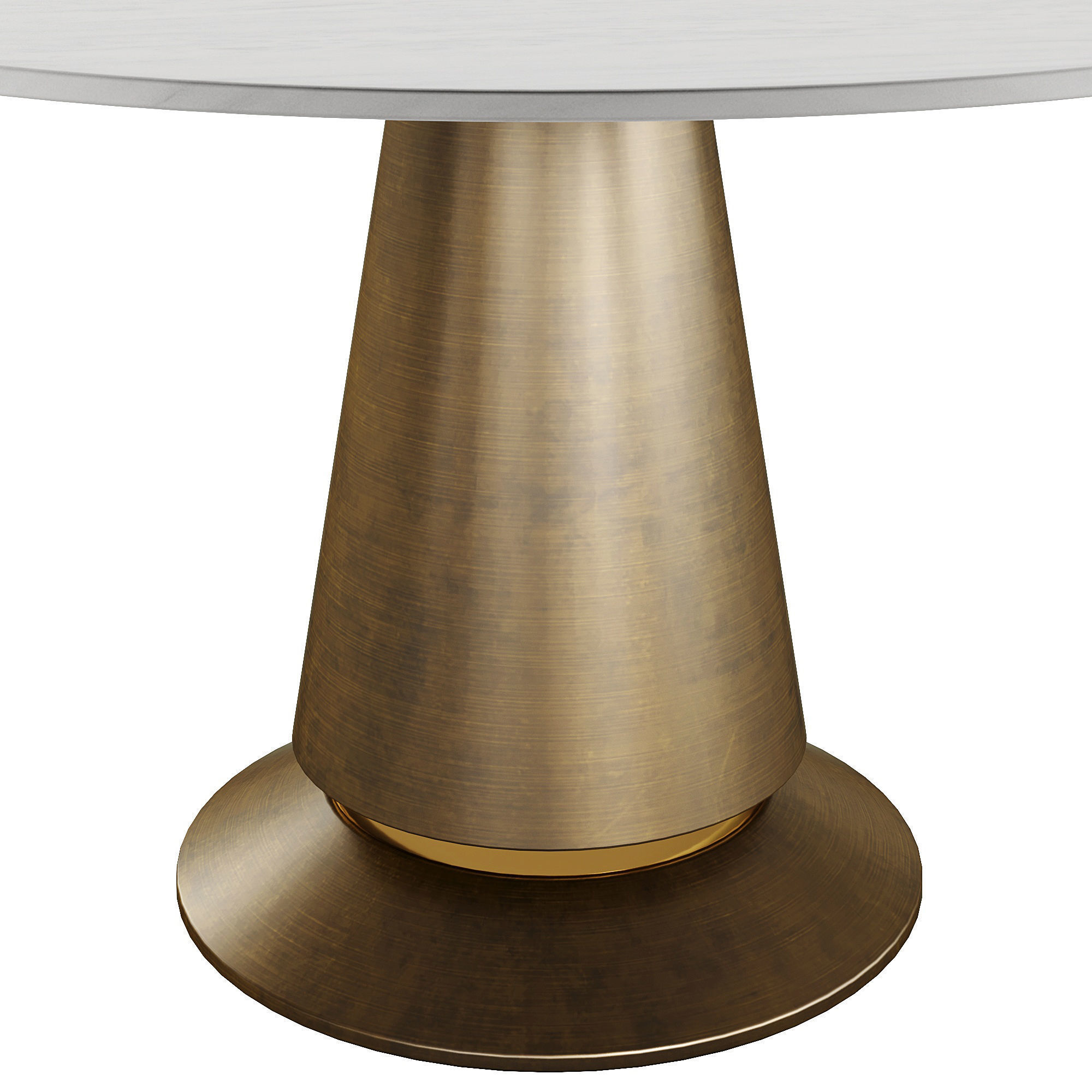 Genoa Bianco Round Accent Table 3D model_3