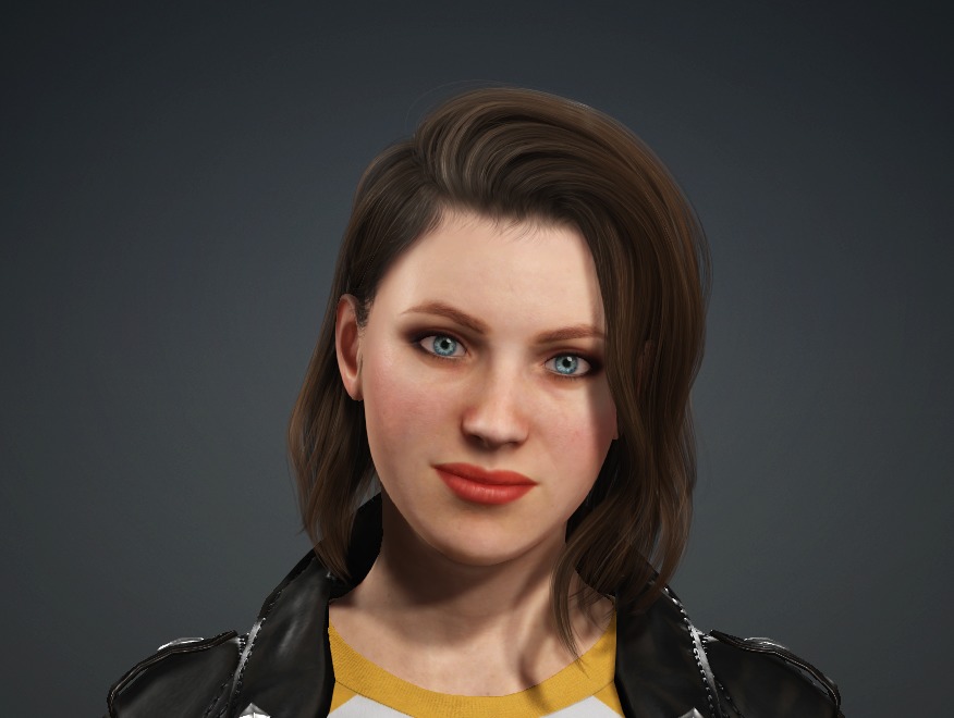 animation and game female character 3D model_7