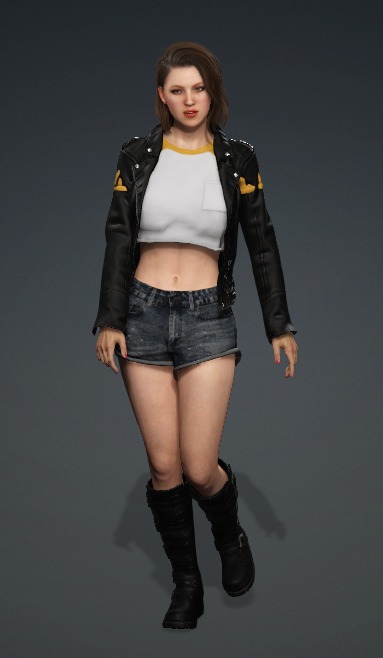 animation and game female character 3D model_1