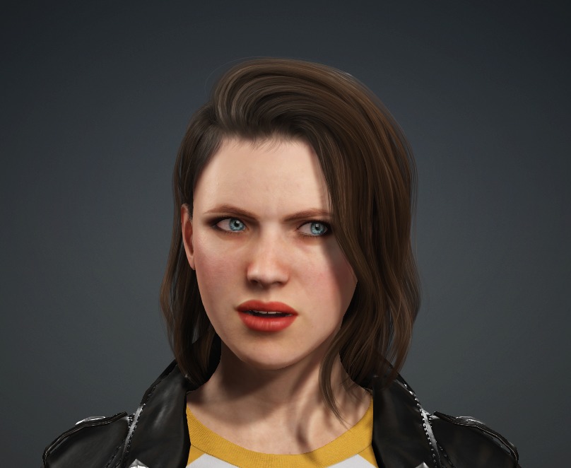 animation and game female character 3D model_8