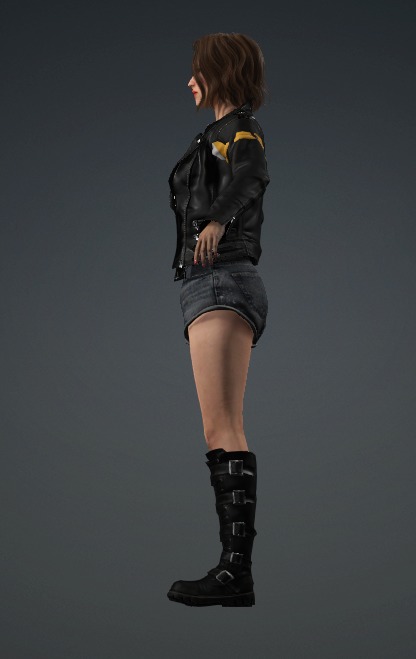 animation and game female character 3D model_4