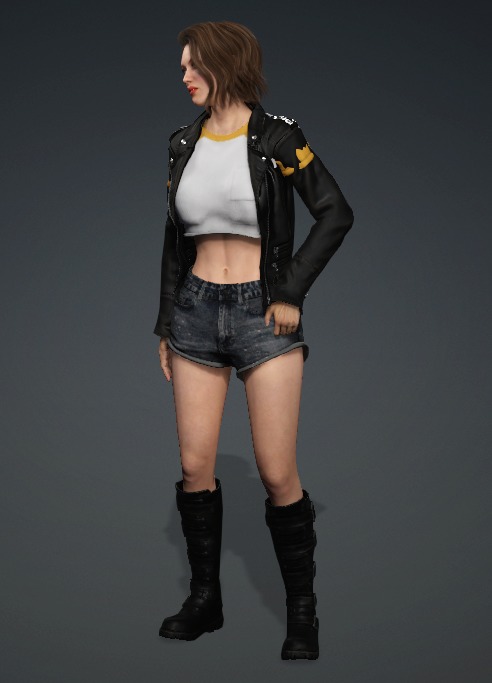 animation and game female character 3D model_6