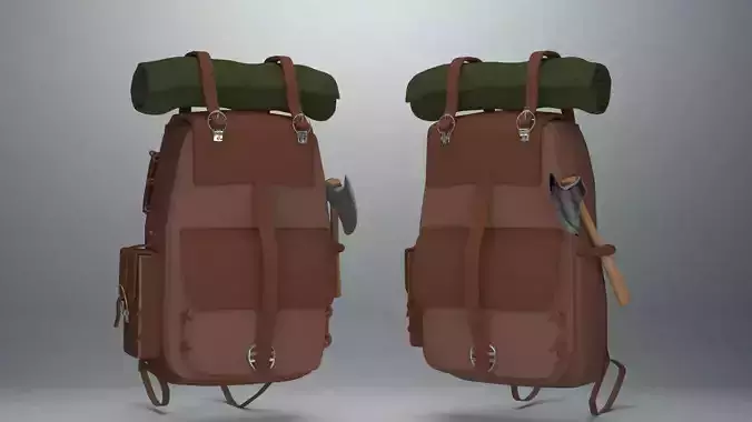 Hunting Bag Model game Asset 