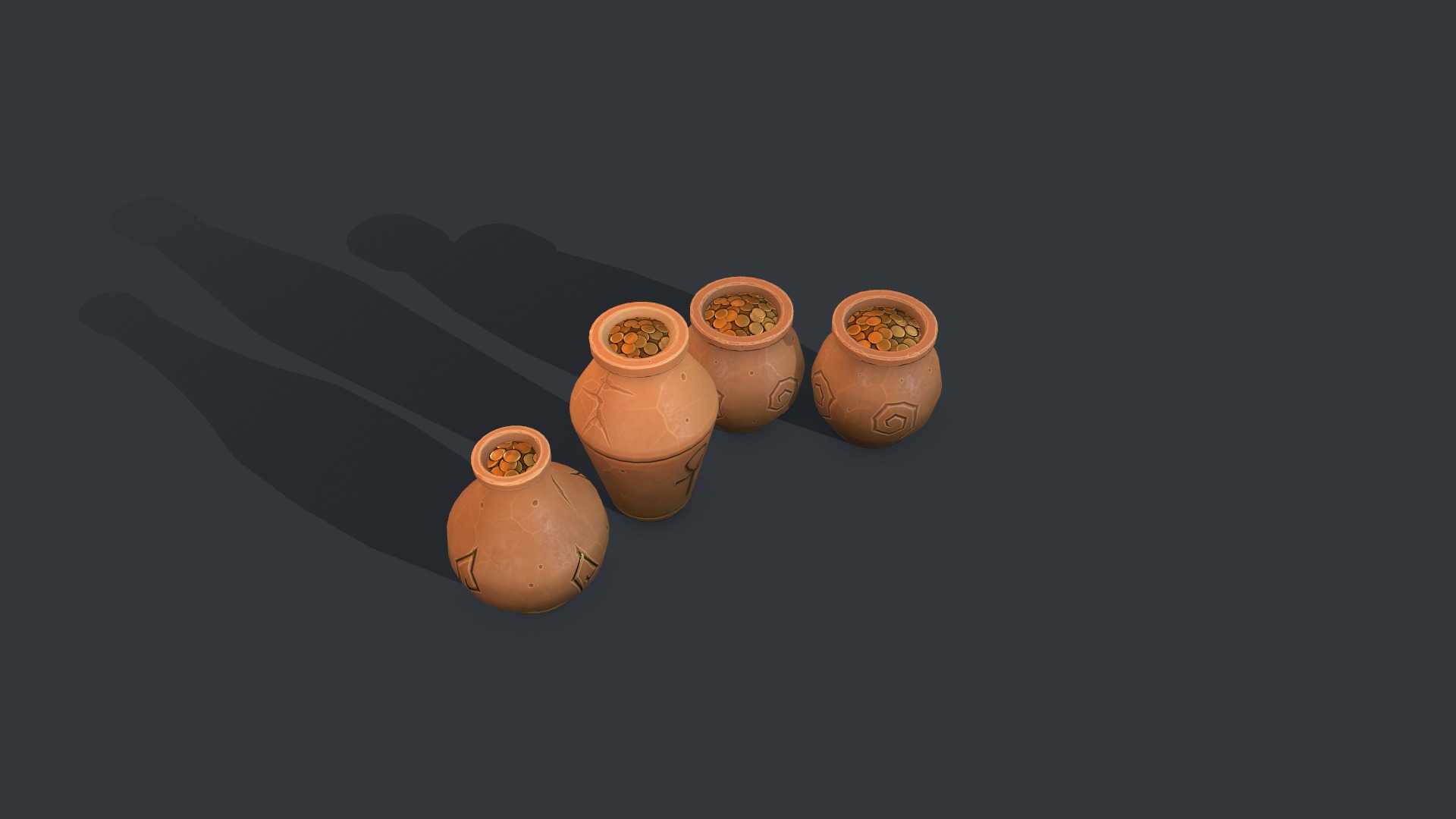 Stylized Wheelbarrow Low-poly 3D model_12