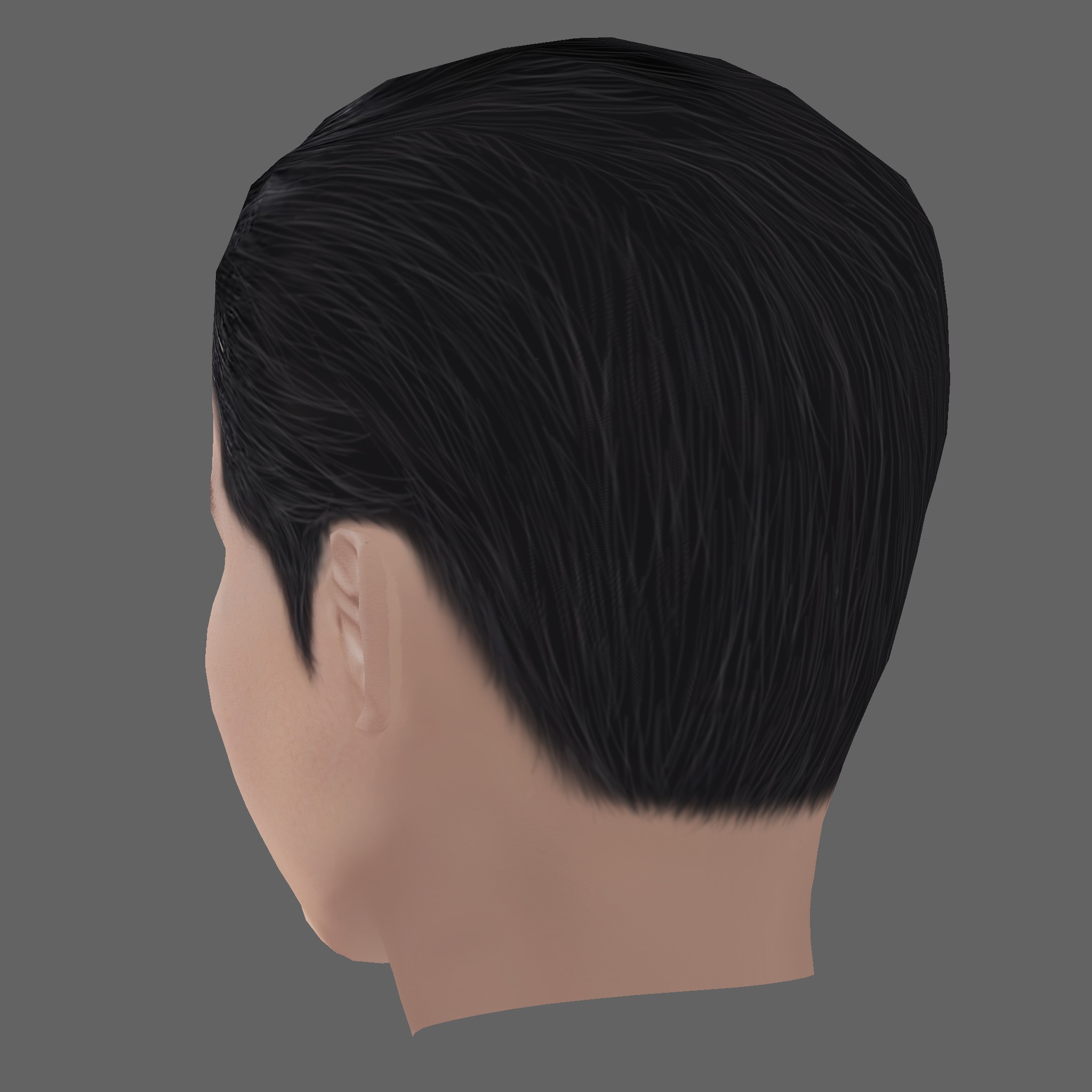 Lee Jung-jae Head - Low poly head for game Low-poly 3D model_3