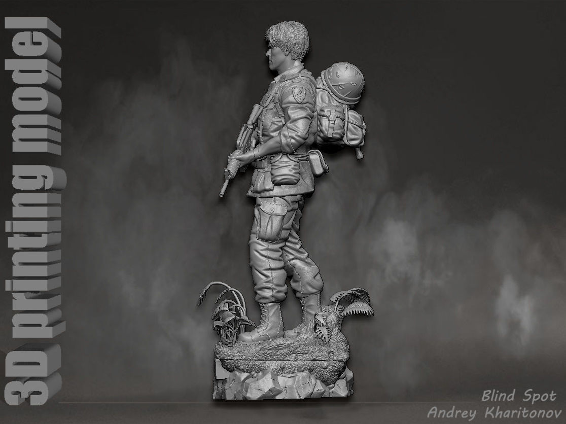 Platoon Sergeant Elias 3D print model_4