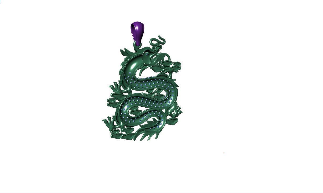 pendant dragon 3D print model_6