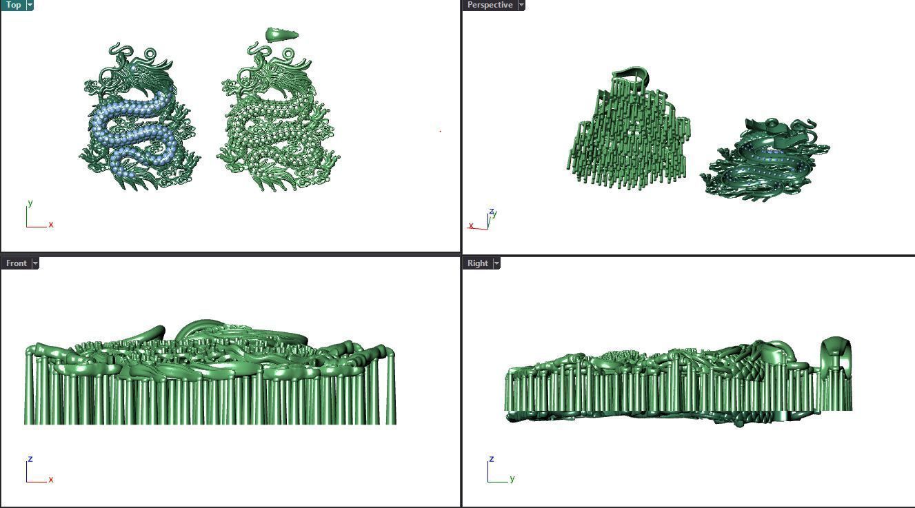 pendant dragon 3D print model_11