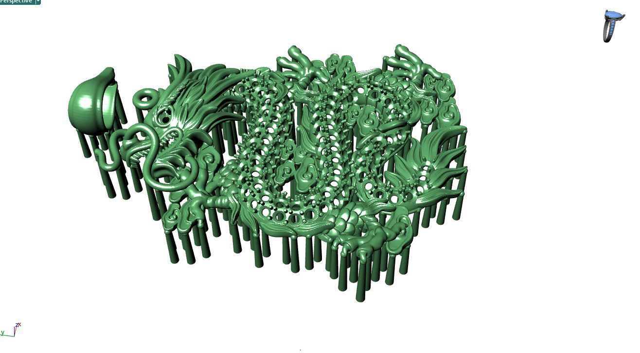 pendant dragon 3D print model_1