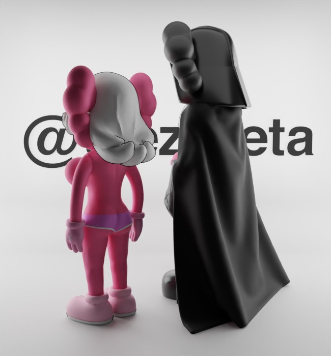 Kaws Darth Vader and Pink Twins for Print 3D print model_14