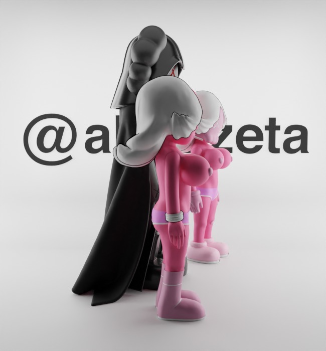 Kaws Darth Vader and Pink Twins for Print 3D print model_30