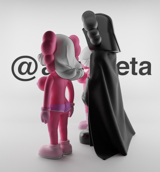 Kaws Darth Vader and Pink Twins for Print 3D print model_13