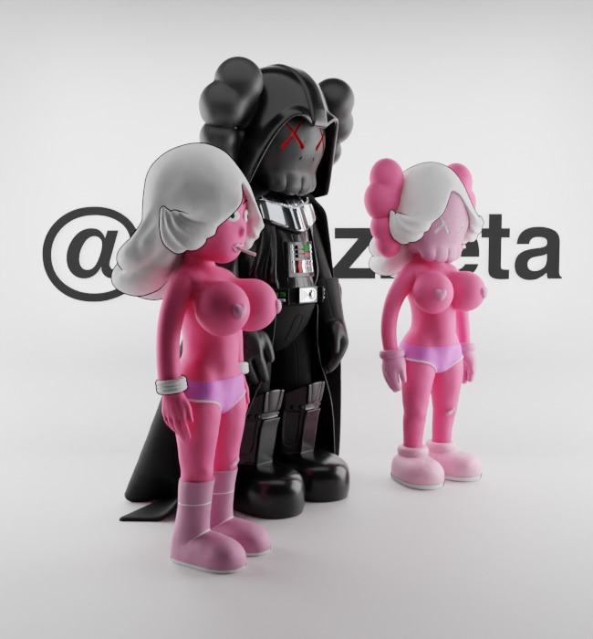 Kaws Darth Vader and Pink Twins for Print 3D print model_33