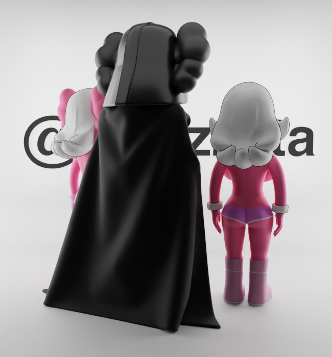 Kaws Darth Vader and Pink Twins for Print 3D print model_23