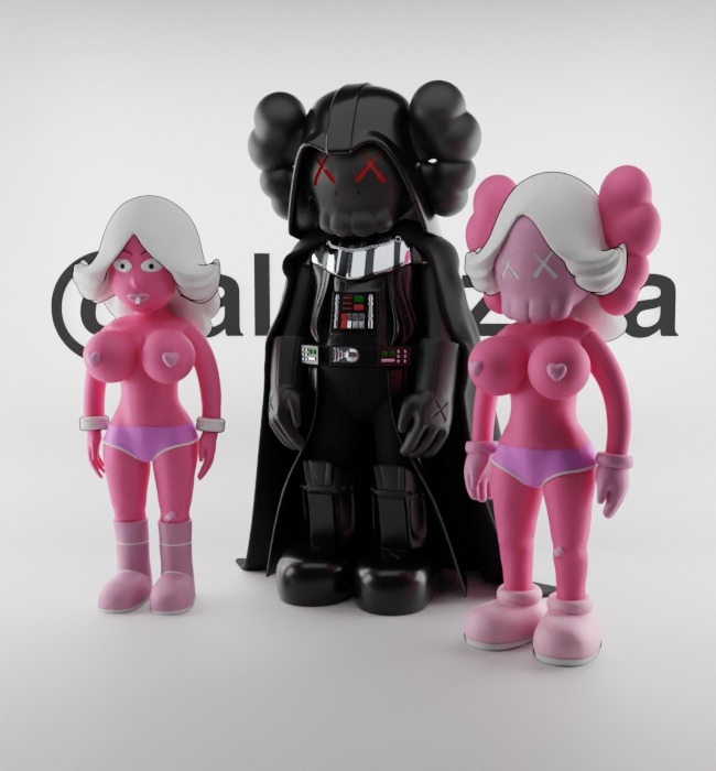 Kaws Darth Vader and Pink Twins for Print 3D print model_4