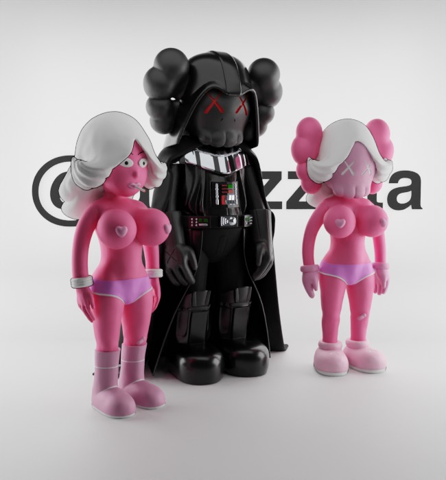Kaws Darth Vader and Pink Twins for Print 3D print model_35