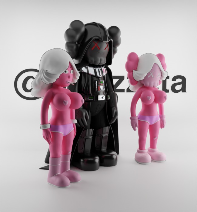 Kaws Darth Vader and Pink Twins for Print 3D print model_34