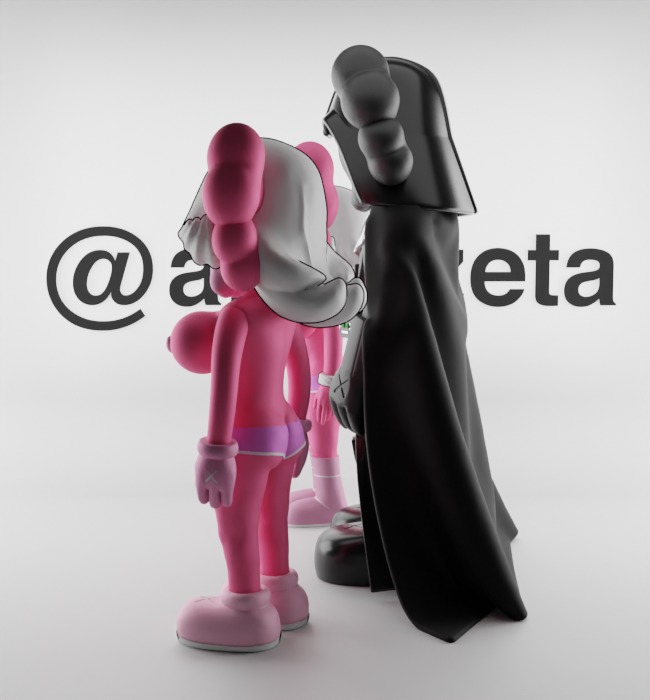 Kaws Darth Vader and Pink Twins for Print 3D print model_12