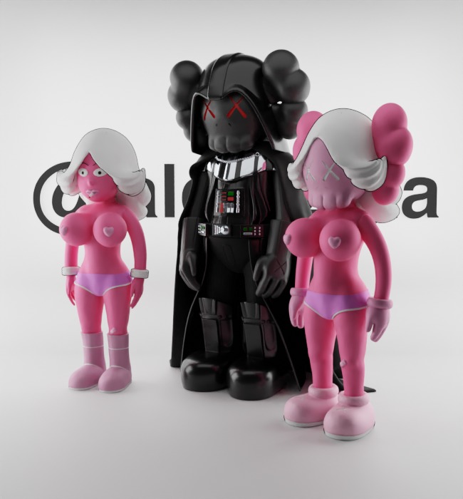 Kaws Darth Vader and Pink Twins for Print 3D print model_5