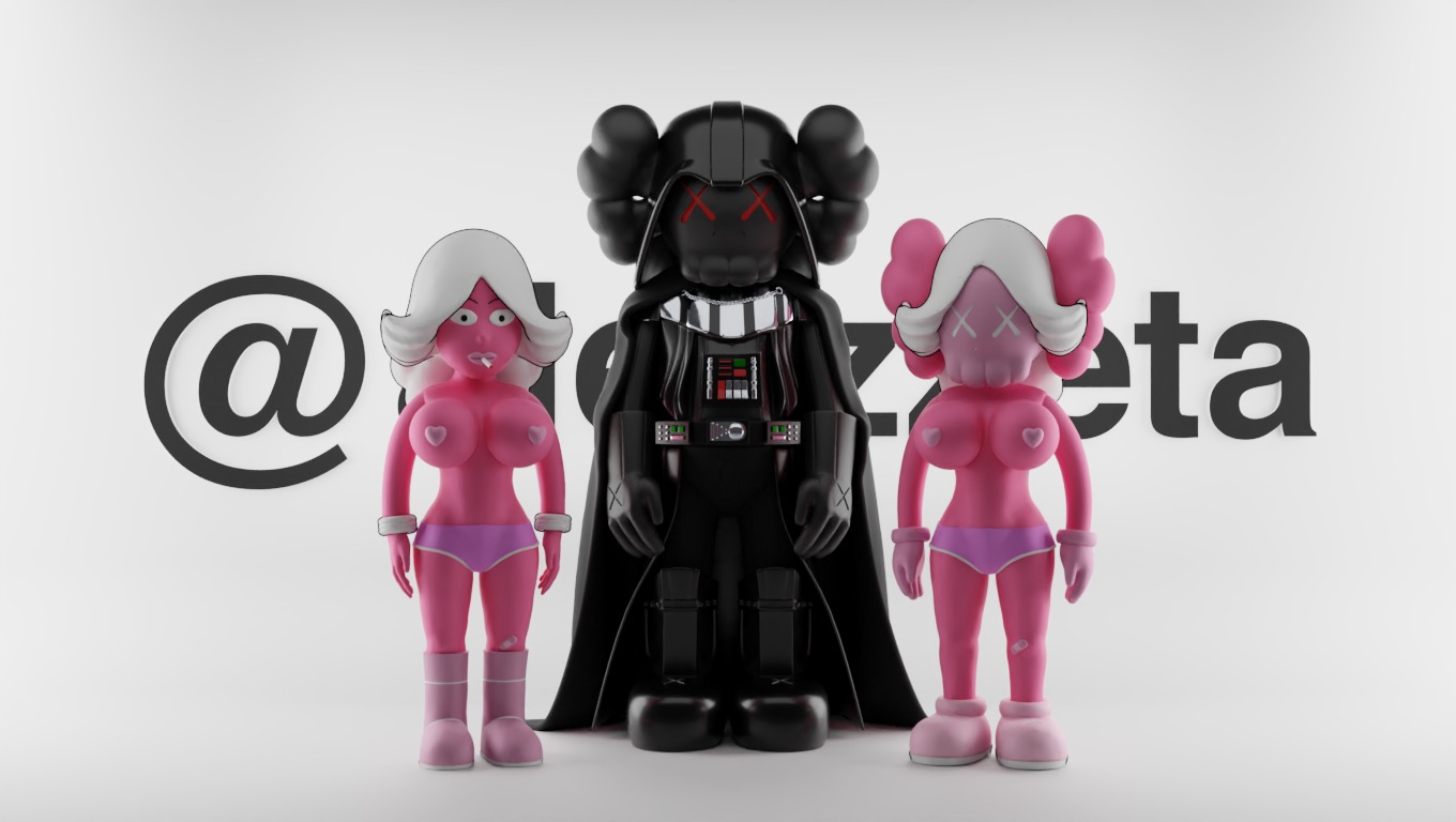 Kaws Darth Vader and Pink Twins for Print 3D print model_1
