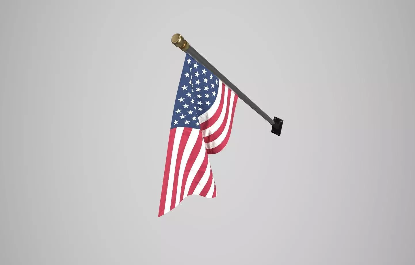 USA Flag Low-poly 3D model