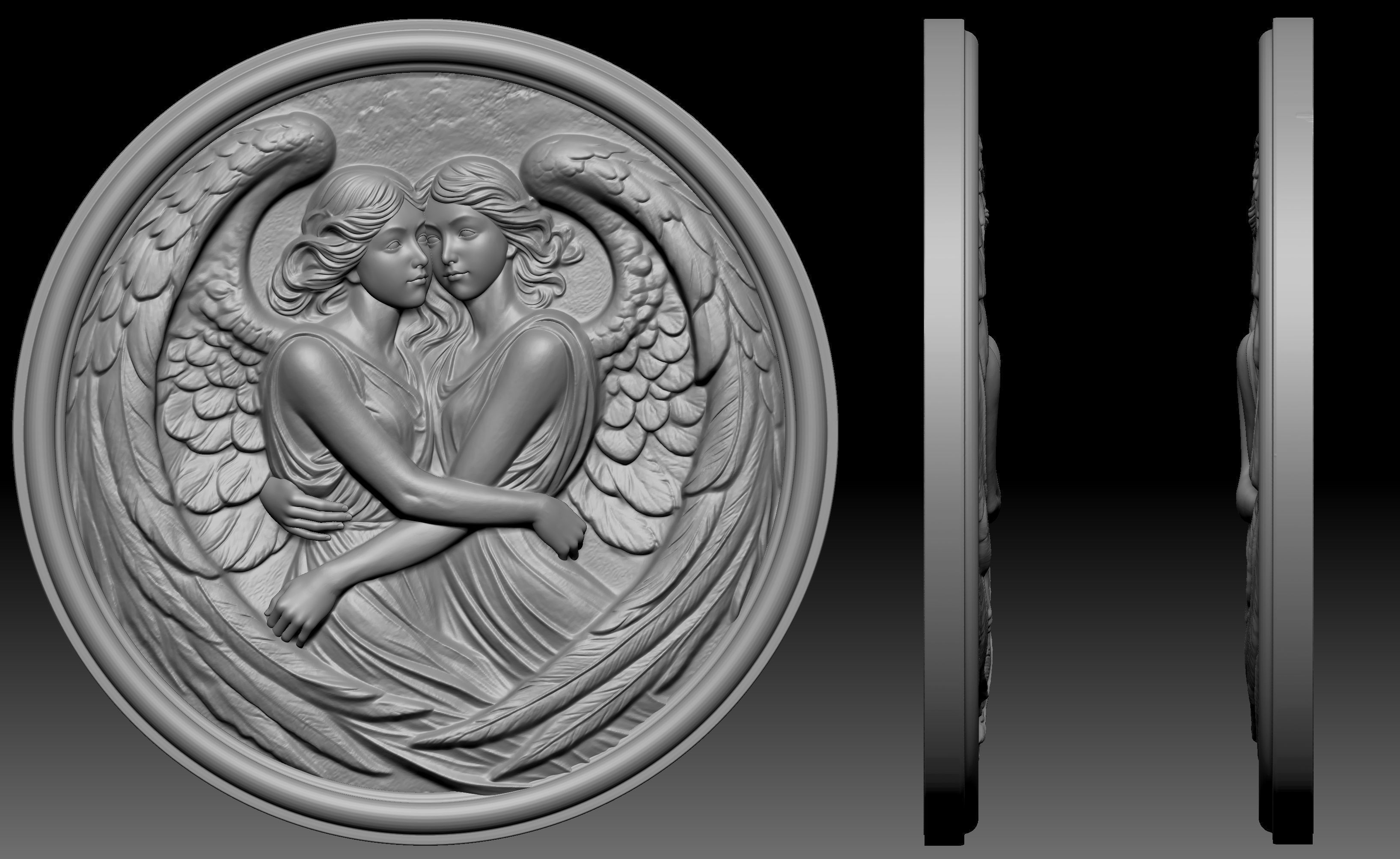 Angel Pendant 3D print model_1