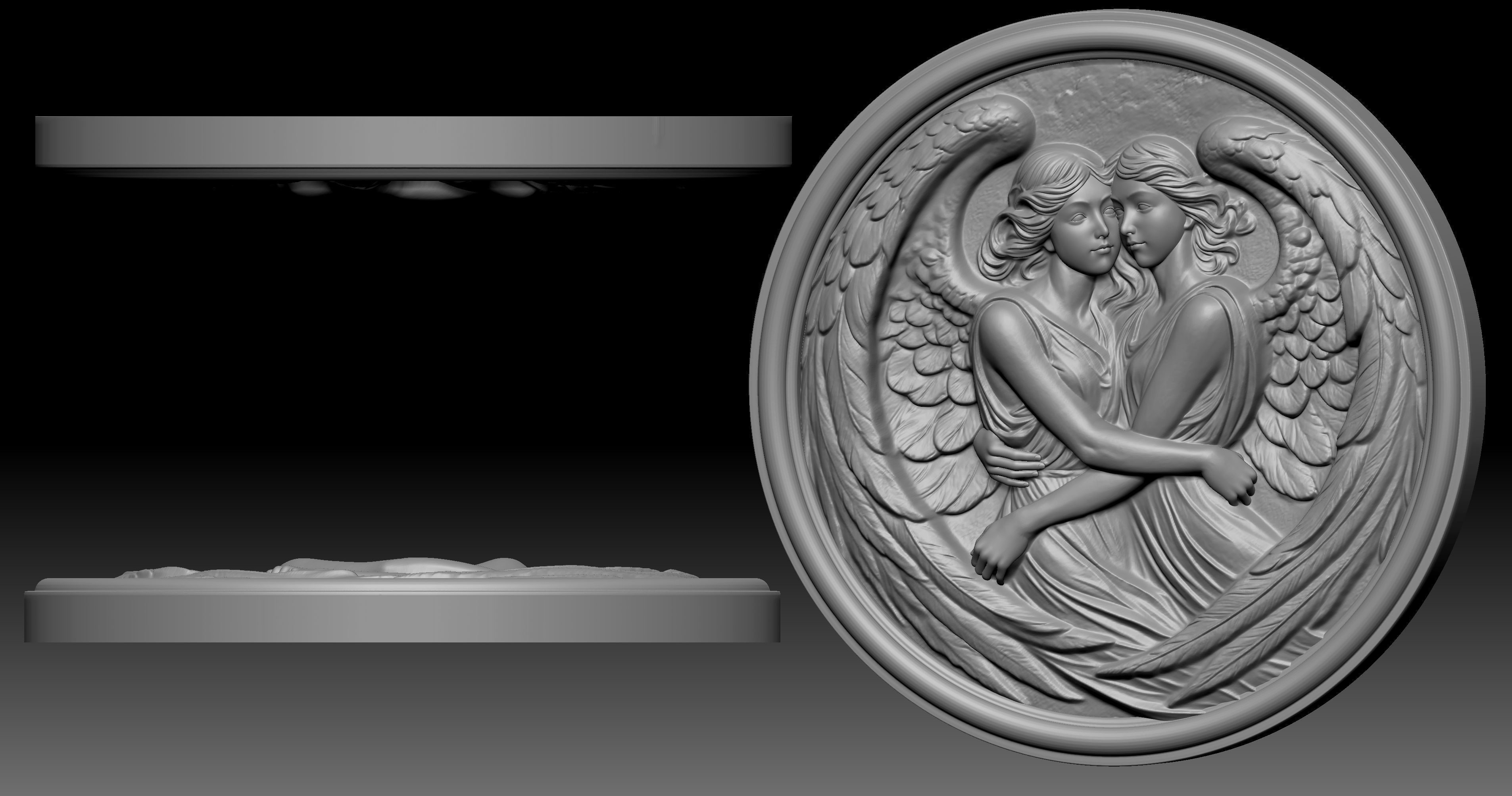 Angel Pendant 3D print model_2