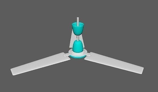 Celling fan 3D model Low-poly 3D model